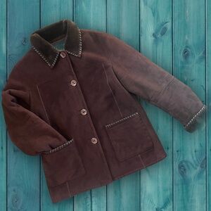 Vintage Pizazz Brown Ultra Sued Faux Fur Fisherman Core